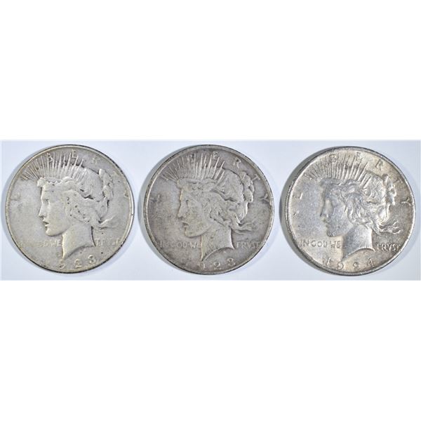 1923-D, S 1924 PEACE DOLLARS