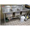 Image 1 : Advance Tabco T9-3-54-X Stainless Steel 3-Basin Sink 60"x25"x37"