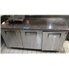 Image 1 : True TDC-72  3-Door Undercounter Refrigerator w/ Stone Counter Top