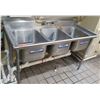 Image 1 : Advance Tabco T9-3-54-X Stainless Steel 3-Basin Sink 60"x25"x37"