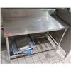 Image 1 : Metal Work Table w/ Backsplash & Undershelf 48"x22"x31"H