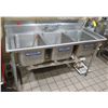 Image 1 : Advance Tabco T9-3-54-X Stainless Steel 3-Basin Sink 60"x25"x37"
