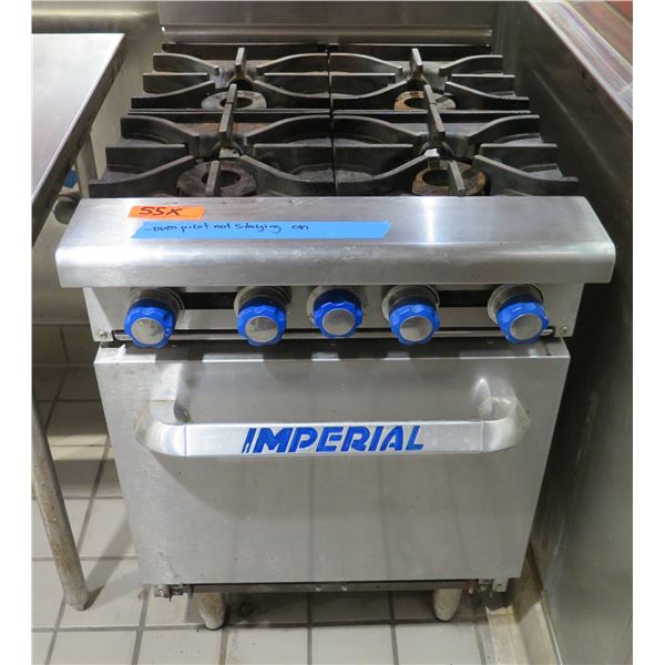 Imperial 4-Burner Gas Range & Oven 24"x30"x36"H