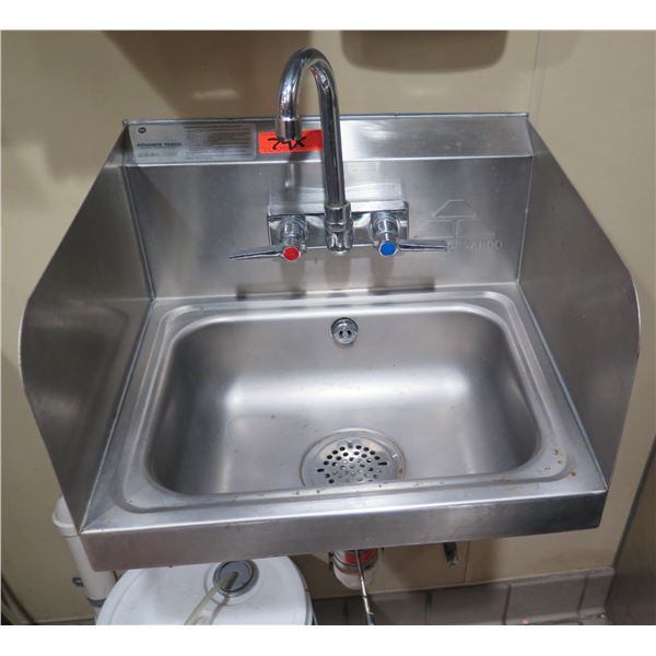 Advance Tabco 7-PS-40 Single Wall-Mount Sink w/ Splash Guards 13"x17"