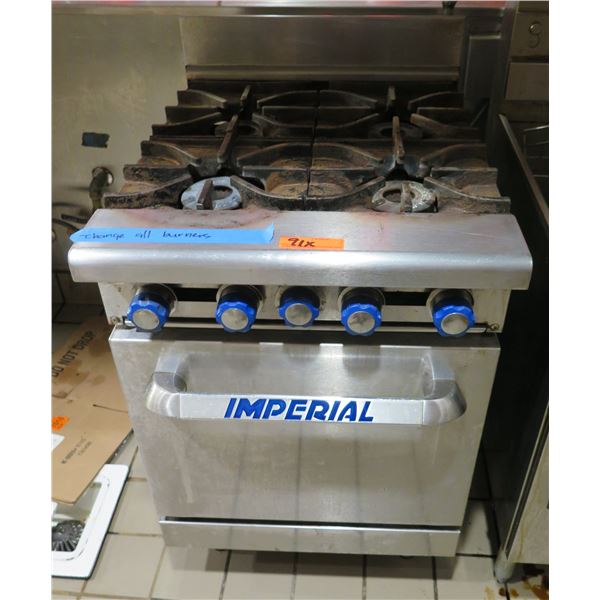 Imperial 4-Burner Gas Range & Oven 24"x30"x36"H