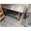Image 3 : Rolling Metal Work Table w/ Undershelf 24"x37"x21"H