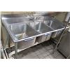 Image 1 : Advance Tabco T9-3-54-X Stainless Steel 3-Basin Sink 60"x25"x37"