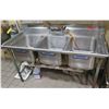 Image 1 : Advance Tabco T9-3-54-X Stainless Steel 3-Basin Sink 60"x25"x37"
