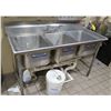 Image 1 : Advance Tabco T9-3-54-X Stainless Steel 3-Basin Sink 60"x25"x37"