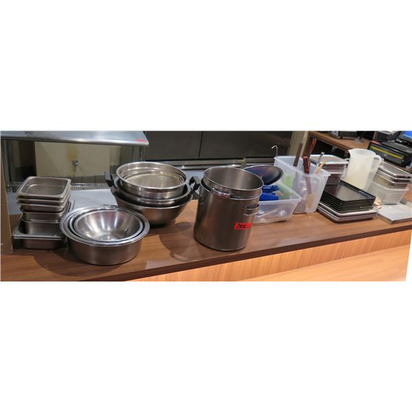 Multiple Mixing Bowls, Sandwich Prep Containers, Ice Buckets, Utensils, etc (Some Lids)