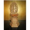 Image 2 : Thai Buddha Figure w/ Charity Box & Rabbit Plaque 34"H