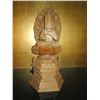 Image 2 : Thai Buddha Figure w/ Charity Box & Ox/Tiger Plaques 34"H
