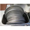Image 2 : Qty Approx. 60 Metal Round Plates 6"-11" Diameter