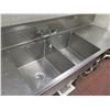 Image 2 : SCF Sparks Custom Fabrication Double Sink w/ Drain & Undershelf 89"x25"x42"