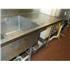 Image 8 : SCF Sparks Custom Fabrication Double Sink w/ Drain & Undershelf 89"x25"x42"