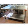 Image 1 : Rolling Metal Work Table w/ Undershelf 60"x30"x36"
