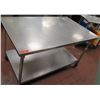 Image 1 : Metal Rolling Work Prep Table w/ Undershelf & Edlund Can Opener 36"x60"x36"H