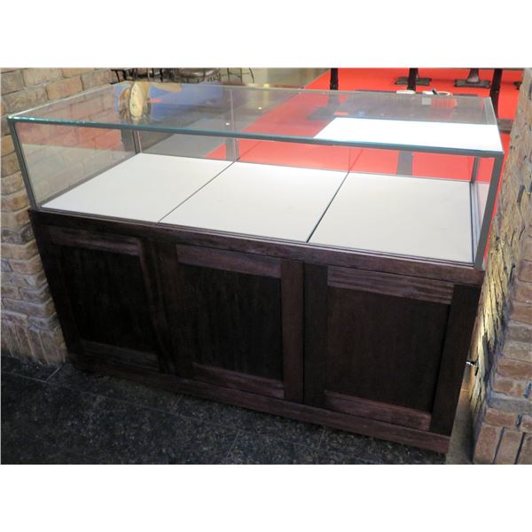 Display 3-Section Cabinet w/ Clear Case (no key) 62"x28"x45"H