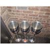 Image 2 : Qty 3 Metal Ice Buckets w/ Pedestal Stands