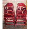 Image 1 : Qty Approx. 6 Red Baby Stackable High Chairs