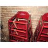 Image 2 : Qty Approx. 6 Red Baby Stackable High Chairs