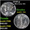 Image 1 : 1940-p Mercury Dime 10c Grades GEM+ FSB