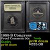 Image 1 : Proof 1989-S Congress Modern Commem Half Dollar 50c Graded GEM++ Proof Deep Cameo BY USCG