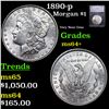 1890-p Morgan Dollar $1 Graded ms64+ BY SEGS