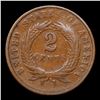 Image 3 : 1870 Two Cent Piece 2c Grades vf+