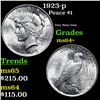Image 1 : 1923-p Peace Dollar $1 Grades Choice+ Unc