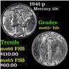 1941-p Mercury Dime 10c Grades GEM+ FSB