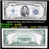 1934A $5 Blue Seal Silver Certificate Grades Choice AU/BU Slider