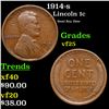 1914-s Lincoln Cent 1c Grades vf+