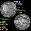 1928-p Buffalo Nickel 5c Grades Choice AU/BU Slider
