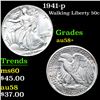 1941-p Walking Liberty Half Dollar 50c Grades Choice AU/BU Slider+