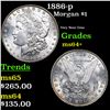 Image 1 : 1886-p Morgan Dollar $1 Grades Choice+ Unc
