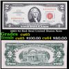 1963 $2 Red Seal United States Note Grades Gem CU