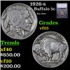 1926-s Buffalo Nickel 5c Graded vf25 BY SEGS