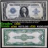 1923 $1 large size Blue Seal Silver Certificate, Fr-237 Signatures of Speelman & White Grades vf+