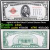 1928A $5 Red Seal United States Note Grades xf+