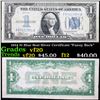 1934 $1 Blue Seal Silver Certificate "Funny Back" Grades vf, very fine