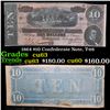 Image 1 : 1864 $10 Confederate Note, T-68 Grades Select CU