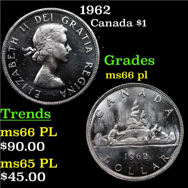 1962 Canada Dollar $1 Grades GEM+ UNC PL