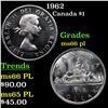 Image 1 : 1962 Canada Dollar $1 Grades GEM+ UNC PL
