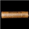 Image 2 : Mixed small cents 1c orig shotgun roll, 1917-s Wheat Cent, 1898 Indian Cent other end, Brinks Wrappe