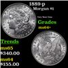 Image 1 : 1889-p Morgan Dollar $1 Grades Choice+ Unc