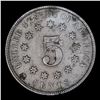 Image 2 : 1869 Shield Nickel 5c Grades vf++