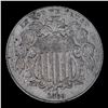 Image 3 : 1869 Shield Nickel 5c Grades vf++