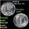 Image 1 : 1944-p Mercury Dime 10c Grades GEM++ Unc