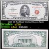 1963 $5 RedSeal United States Note Grades vf++